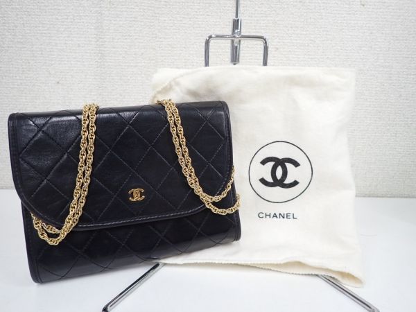 CHANEL ココ シャネル ココマーク マトラッセ ラムスキン クロスボディ ショルダーバッグ ポシェット 斜め掛け ビンテージ