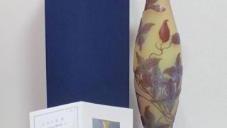 エミール・ガレ 花図花瓶 高さ51cm 百貨店購入価格200万円