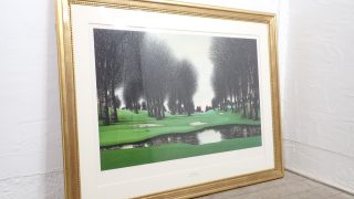 版画 リトグラフ Jacques Deperthes ジャック・デベルト ゴルフ場 5/250 風景画 額装入り