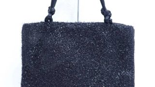 PRADA プラダ B8697 LUREX トートバッグ 黒 中古品