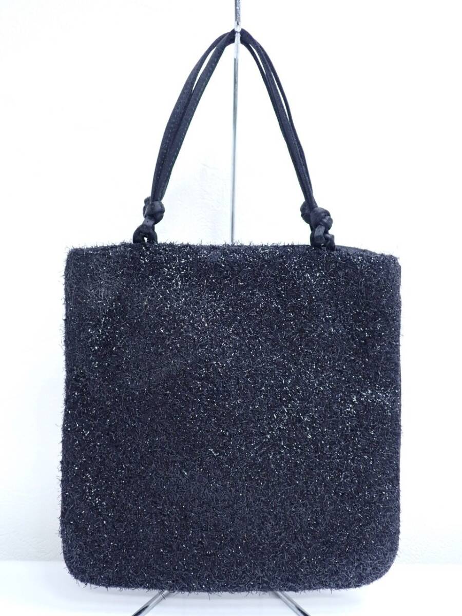 PRADA プラダ B8697 LUREX トートバッグ 黒 中古品