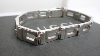 GUCCI Gロゴ リンク チェーン ブレスレット グッチ Ag925 ヴィンテージ オールドグッチ ユニセックス 中古品