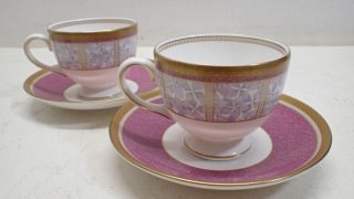 WEDGWOOD ウェッジウッド AMETHYST アメジスト カップ&ソーサー 2客 良品を買取しました｜サイドエコ